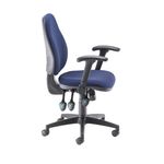 5 Star Teso High Back Task Chair with Folding Arms Blue SF9086329