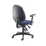 5 Star Teso High Back Task Chair with Folding Arms Blue SF9086329