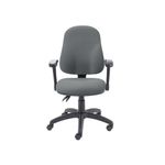 5 Star Lumo High Back Operator Chair Folding Arms Charcoal SF9491650