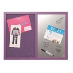 Bi-Office Essentials Fabric Silver Finish Board Purple Frame 60x45cm MX04330418