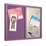 Bi-Office Essentials Fabric Silver Finish Board Purple Frame 60x45cm MX04330418