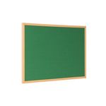 Earth Executive Felt Noticeboard 90x60cm Green Oak MDF Frame FB0744239