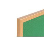 Earth Executive Felt Noticeboard 90x60cm Green Oak MDF Frame FB0744239