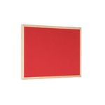 Bi-Office Double-Sided Board Cork Red Felt Pine Frame 60x40cm FB0310010