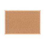 Bi-Office Double-Sided Board Cork Red Felt Pine Frame 60x40cm FB0310010