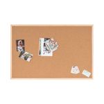 Bi-Office Double-Sided Board Cork Red Felt Pine Frame 60x40cm FB0310010