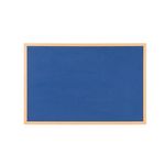 Earth Executive Felt Noticeboard 90x60cm Blue Oak MDF Frame FB0743239