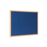 Earth Executive Felt Noticeboard 90x60cm Blue Oak MDF Frame FB0743239