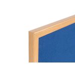 Earth Executive Felt Noticeboard 90x60cm Blue Oak MDF Frame FB0743239