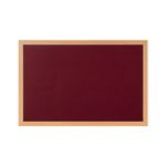 Earth Prime Felt Noticeboard 120x90cm Burgundy Oak MDF Frame FB1433233