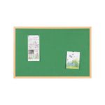 Earth Executive Felt Noticeboard 120x90cm Green Oak MDF Frame FB1444239