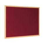 Bi-Office Earth Exec Felt Notice Board Oak Burgundy 120x90cm FB8533239