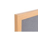 Earth Prime Felt Noticeboard 120x90cm Grey Oak MDF Frame FB1442233