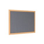 Earth Prime Felt Noticeboard 90x60cm Grey Oak MDF Frame FB0742233