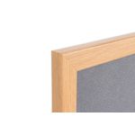 Earth Prime Felt Noticeboard 90x60cm Grey Oak MDF Frame FB0742233