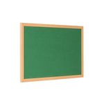 Bi-Office Earth Prime Felt Notice Board Oak MDF Frame Green 180x120cm FB8544233