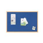 Earth Executive Felt Noticeboard 120x120cm Blue Oak MDF Frame FB6543239