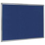 Bi-Office Aluminium Trim Felt Notice Board 900x600mm Blue FB0743186