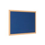 Earth Prime Felt Noticeboard 180x120cm Blue Oak MDF Frame FB8543233