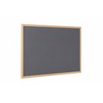 Earth Executive Felt Noticeboard 120x90cm Grey Oak MDF Frame FB1442239