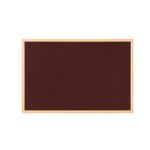 Earth Executive Felt Noticeboard 90x60cm Burgundy Oak MDF Frame FB0733239