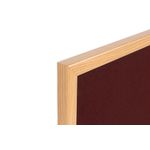 Earth Executive Felt Noticeboard 90x60cm Burgundy Oak MDF Frame FB0733239