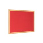 Earth Prime Felt Noticeboard 180x120cm Red Oak MDF Frame FB8546233