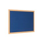 Earth Prime Felt Noticeboard 240x120cm Blue Oak MDF Frame FB8643233