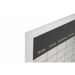 Bi-Office Magnetic Weekly Silver Finish Planner Grey Frame 60x40cm mm03108529