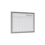 Bi-Office Magnetic Weekly Planner Whiteboard Grey Frame 60x40cm mm03000839