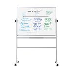 Bi-Office Revolving Whiteboard Lacquered Steel Surface 120x90cm QR0203