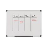 Bi-Office Maya Drywipe Double-Sided Board Plain/Gridded 60x45cm MA0221170
