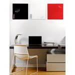 Bi-Office Glass Magnetic Board Red Surface Frameless 48x48cm GL150301