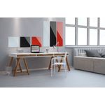 Bi-Office Glass Magnetic Board Red Surface Frameless 48x48cm GL150301