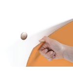 Bi-Office Loop Magnetic Lacquered Steel Surface Frameless board 2400x1000mm Tangerine WRL02890101