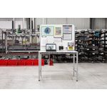 Bi-Office Industrial Desk Magnetic Whiteboard Lacquered Steel 120x90cm SD162606