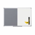 Bi-Office Maya Combination Board Grey Felt/Drywipe Surface 180x120cm XA2720170