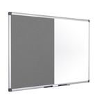 Bi-Office Maya Combination Board Grey Felt/Drywipe Surface 90x60cm XA0320170