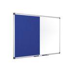 Bi-Office Maya Combination Board Blue Felt/Drywipe Surface 90x60cm XA0317170