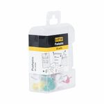 Bi-Office Push Pins Assorted Colours (Pack of 25) PI0523
