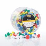 Bi-Office Push Pins Assorted Colours (Pack of 200) PI0324