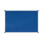 Bi-Office Aluminium Trim Felt Notice Board 1800x1200mm Blue FA27FA2743170