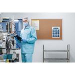 Bi-Office Maya Antimicrobial Cork Board Aluminium Frame 120x90cm BCA051226