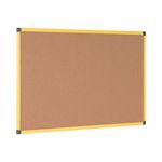 Bi-Office Industrial Ultrabrite Cork Board Yellow Aluminium Frame 200x100cm CA2211721
