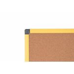 Bi-Office Industrial Ultrabrite Cork Board Yellow Aluminium Frame 200x120cm CA2811721
