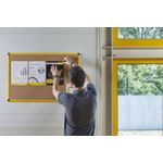 Bi-Office Industrial Ultrabrite Cork Board Yellow Aluminium Frame 200x120cm CA2811721