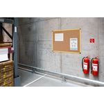 Bi-Office Industrial Ultrabrite Cork Board Yellow Aluminium Frame 200x120cm CA2811721