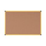 Bi-Office Industrial Ultrabrite Cork Board Yellow Aluminium Frame 120x90cm CA0511721