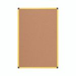 Bi-Office Industrial Ultrabrite Cork Board Yellow Aluminium Frame 120x90cm CA0511721