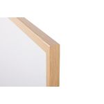 Earth Prime Non-Magnetic Whiteboard 90x60cm Oak MDF Frame MB07002318